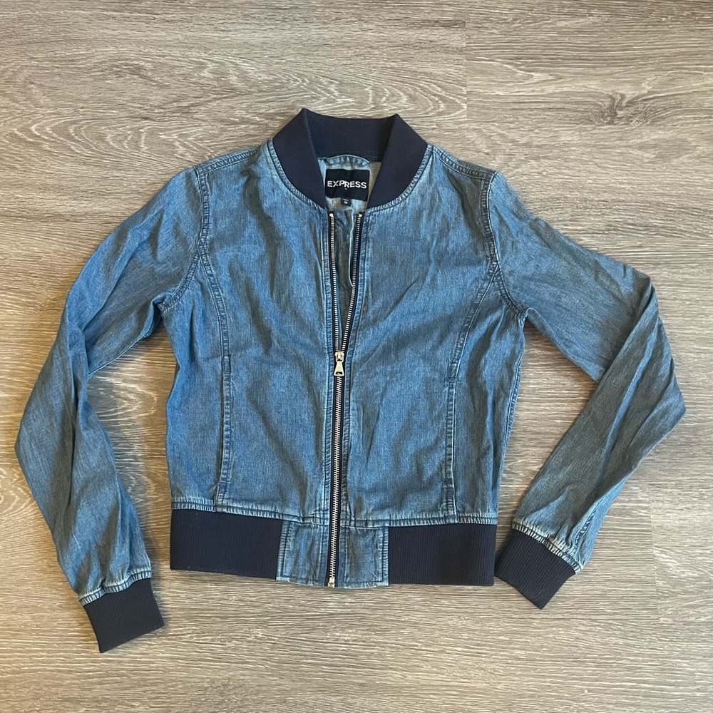 Express Denim Bomber Jacket